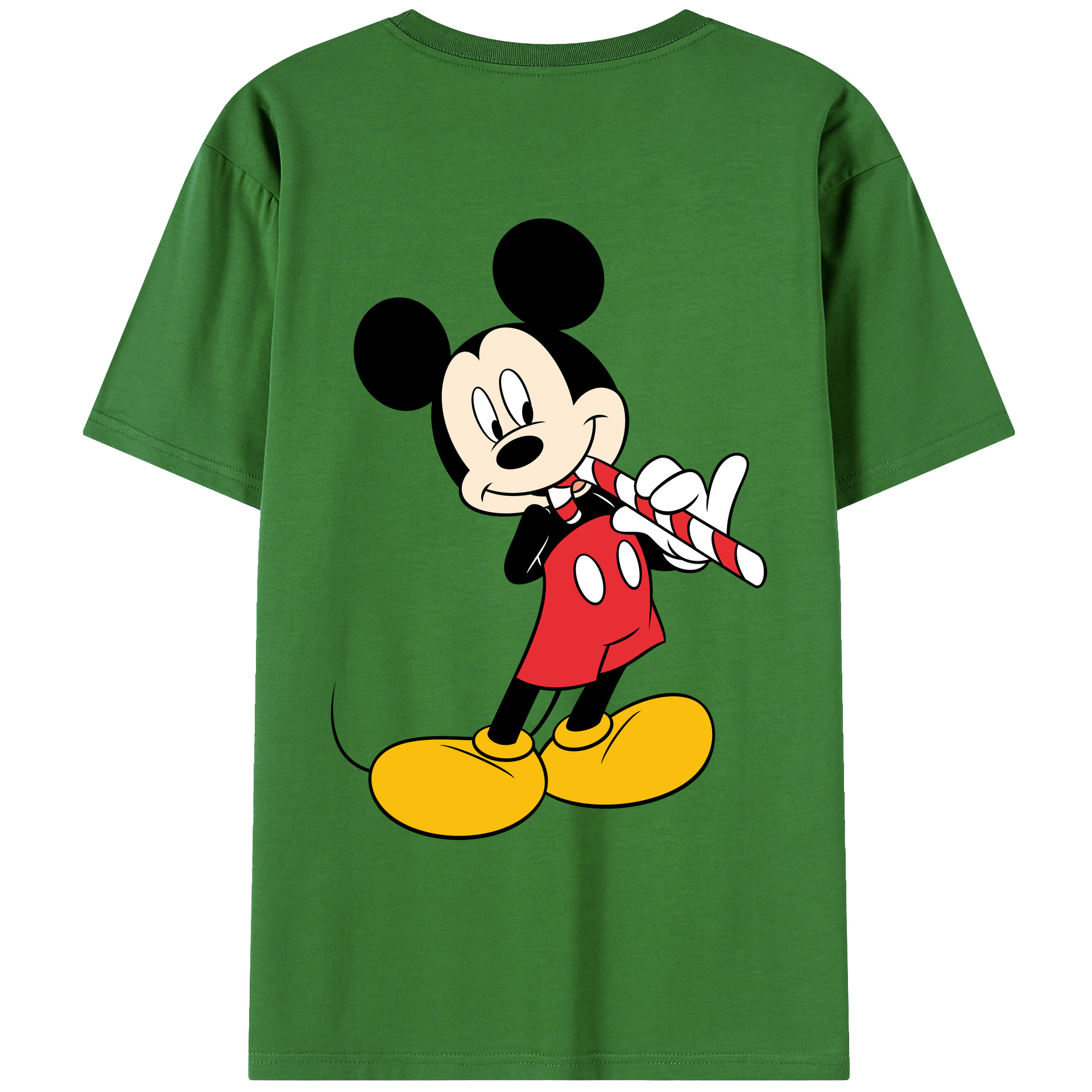 （画像用） ミッキーマウス Mickey Mouse レディース半袖Tシャツ(バックプリント)